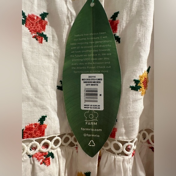 Farm Rio Floral Halter Linen Midi Dress - Picture 4 of 6